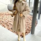 Wide-lapel Loose-fit Long Robe Coat