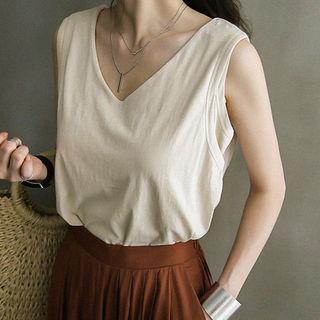 V-neck Layered Tank Top