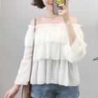 Off-shoulder Tiered Blouse