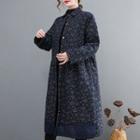 Padded Floral Long Coat