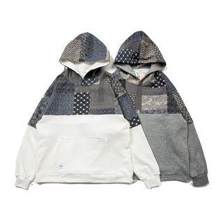 Patchwork Print Hoodie