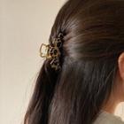 Leopard Print Hair Claw Almond Leopard - Gold - One Size