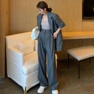 Blazer / Tank Top / Wide-leg Dress Pants