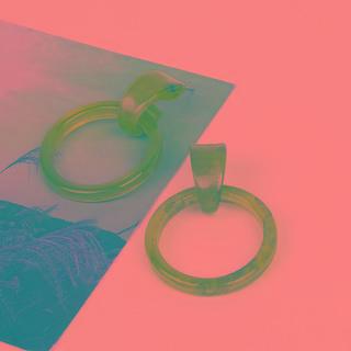 Resin Hoop Drop Earring