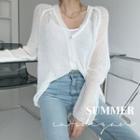 Raglan See-though Cardigan
