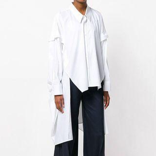 Plain Long Hem Blouse