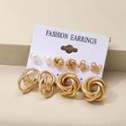 Faux Pearl / Wirework Alloy Earring (various Designs) / Set