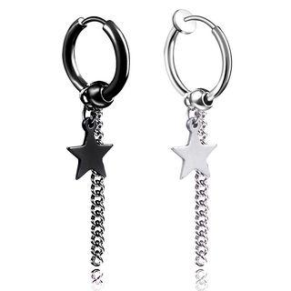 Stainless Steel Star Dangle Huggie Earring