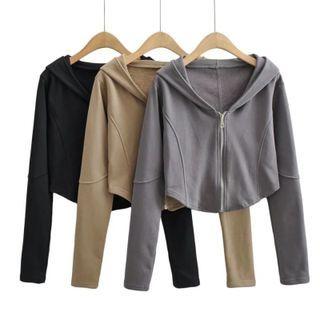 Long Sleeve Crop Zip-up Jacket