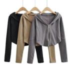 Long Sleeve Crop Zip-up Jacket