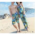 Couple Print Maxi Sundress / Beach Shorts