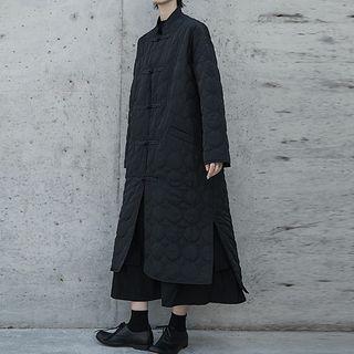 Knot Button Padded Coat
