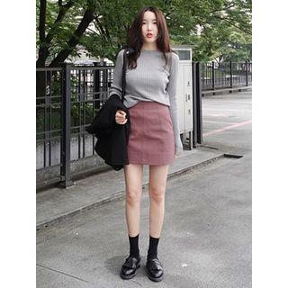 Seam-detail A-line Skirt