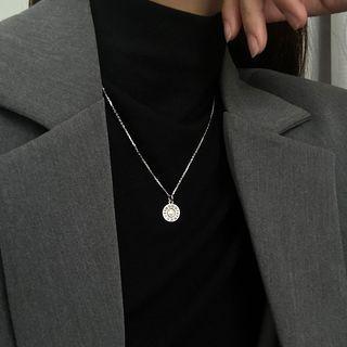 Sun Pendant Necklace Silver - One Size