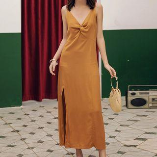 Spaghetti Strap Maxi Slit Sundress