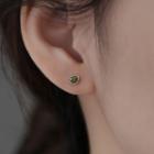 Avocado Sterling Silver Earring 1 Pair - Green - One Size