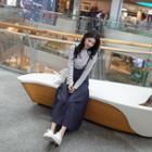 A-line Suspender Long Skirt