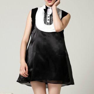 Bow Sleeveless Organza Dress