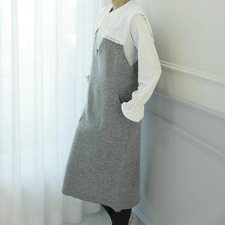 Wool Blend Knit Vest Dress