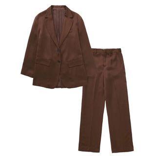 Plain Blazer / Loose Fit Dress Pants