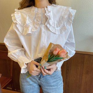 Ruffle Layered Collar Shirt