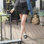 Button-front Denim Skort