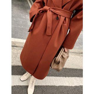 Belted Long Loose-fit Coat