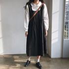 Sleeveless Midi Dress / Plain Shirt