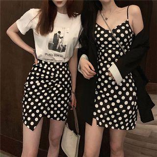 Sleeveless Dotted Dress / Skirt