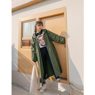 Hooded Oversized Long Safari Coat