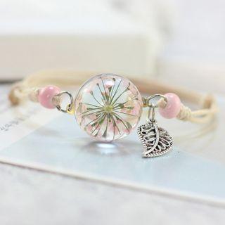 Flower Glass Ball Bracelet