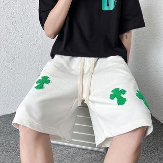 Crisscross Applique Shorts