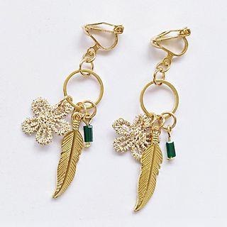 Metal Feather Earring
