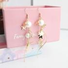 Faux Pearl Star & Swirl Fringed Earring As Shown In Figure - One Size