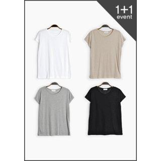 Set Of 2: M Lange Linen Blend T-shirt