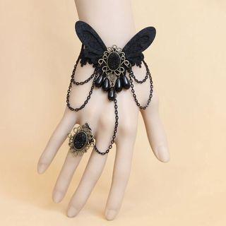 Butterfly Bracelet With Ring