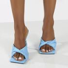 Stiletto Heel Knotted Slide Sandals