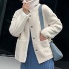 Single-breasted Faux Shearling Jacket