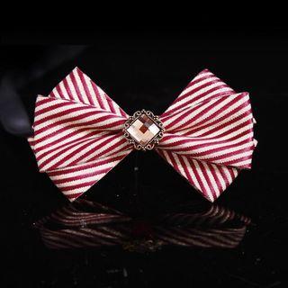 Striped Double Bow Tie