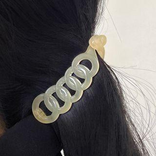 Cut-out Hair Claw 2715a - Beige - One Size