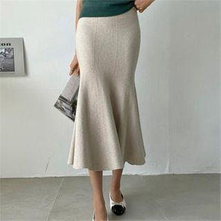 Band-waist Knit Mermaid Skirt
