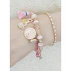 Set: Gemstone Charm Bracelet + Rhinestone Bracelet