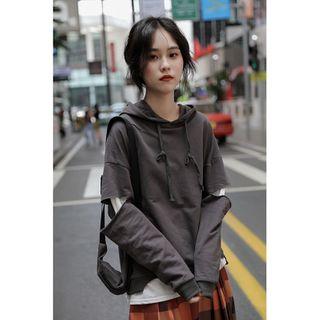 Set: Mock Two Piece Hoodie + Belt Bag