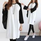 Raglan-shoulder T-shirt Dress