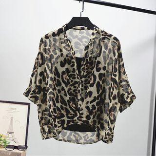 Set: Leopard Shirt + Camisole Top