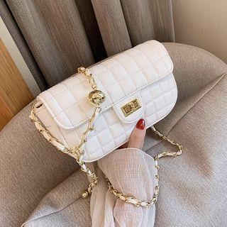 Padded Twist Lock Crossbody Bag