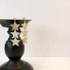 Star Fringed Earring Three Stars - Gold - One Size