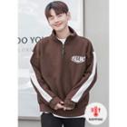 Letter Brushed-fleece Lined Anorak Pullover