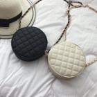 Chain Quilted Round Crossbody Bag