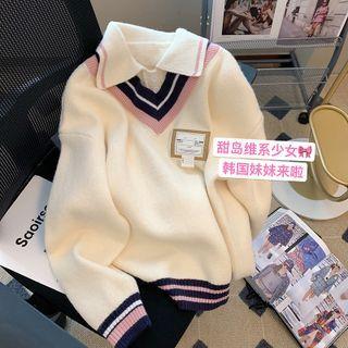 Polo-neck Sweater Almond White - One Size